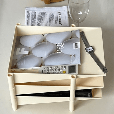 Étagère pour Bureau - OfficeRack™ - Beige - Axerangement.com