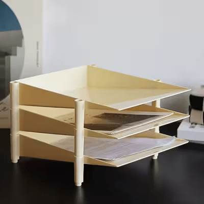Étagère pour Bureau - OfficeRack™ - Beige - Axerangement.com