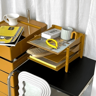 Étagère pour Bureau - OfficeRack™ - Jaune - Axerangement.com