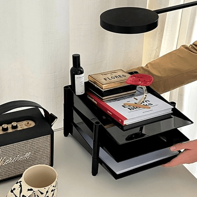 Étagère pour Bureau - OfficeRack™ - Noir - Axerangement.com